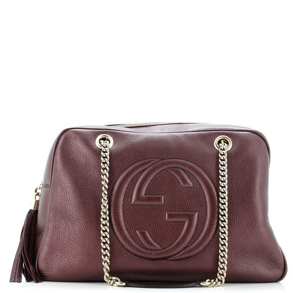 Gucci Medium Soho Chain Zip Shoulder Bag Leather - Picture 1 of 6